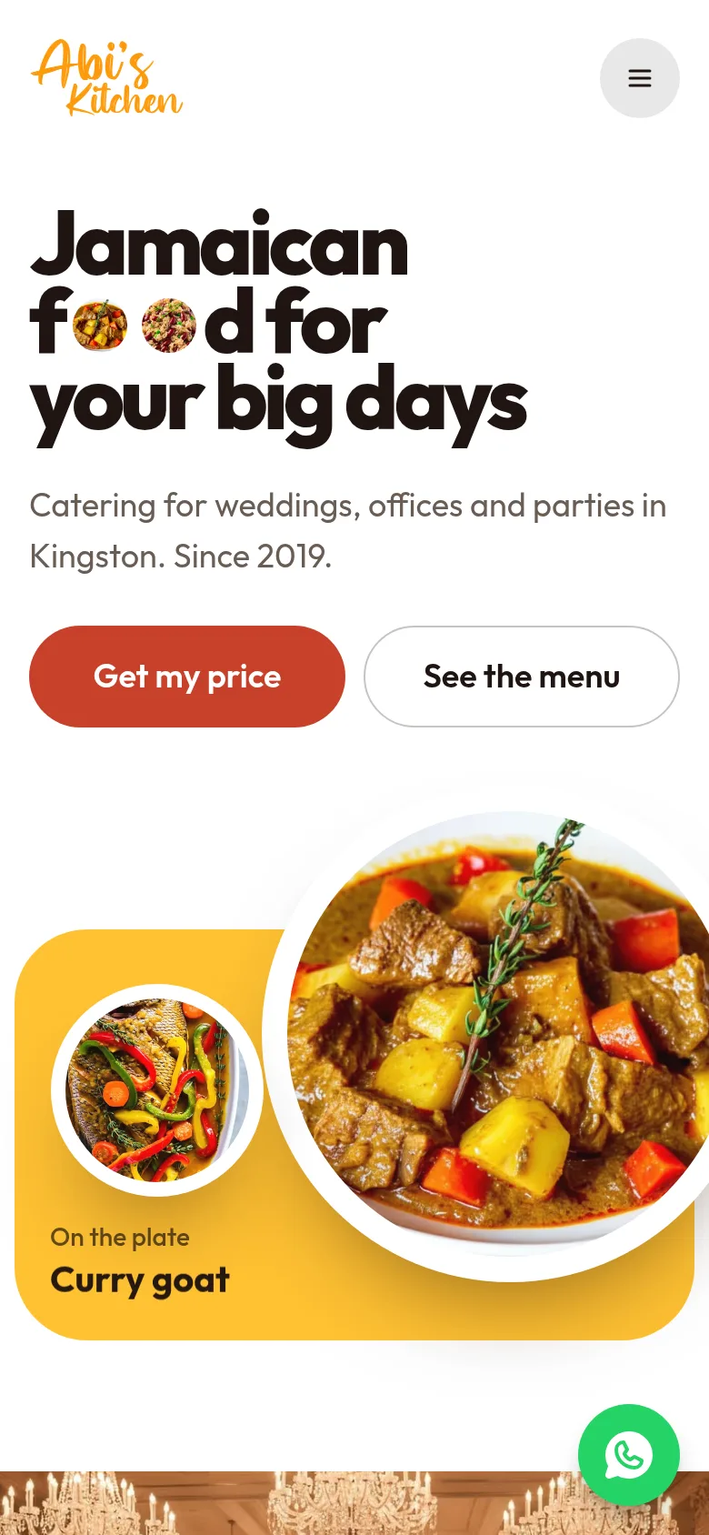 The home page on a phone