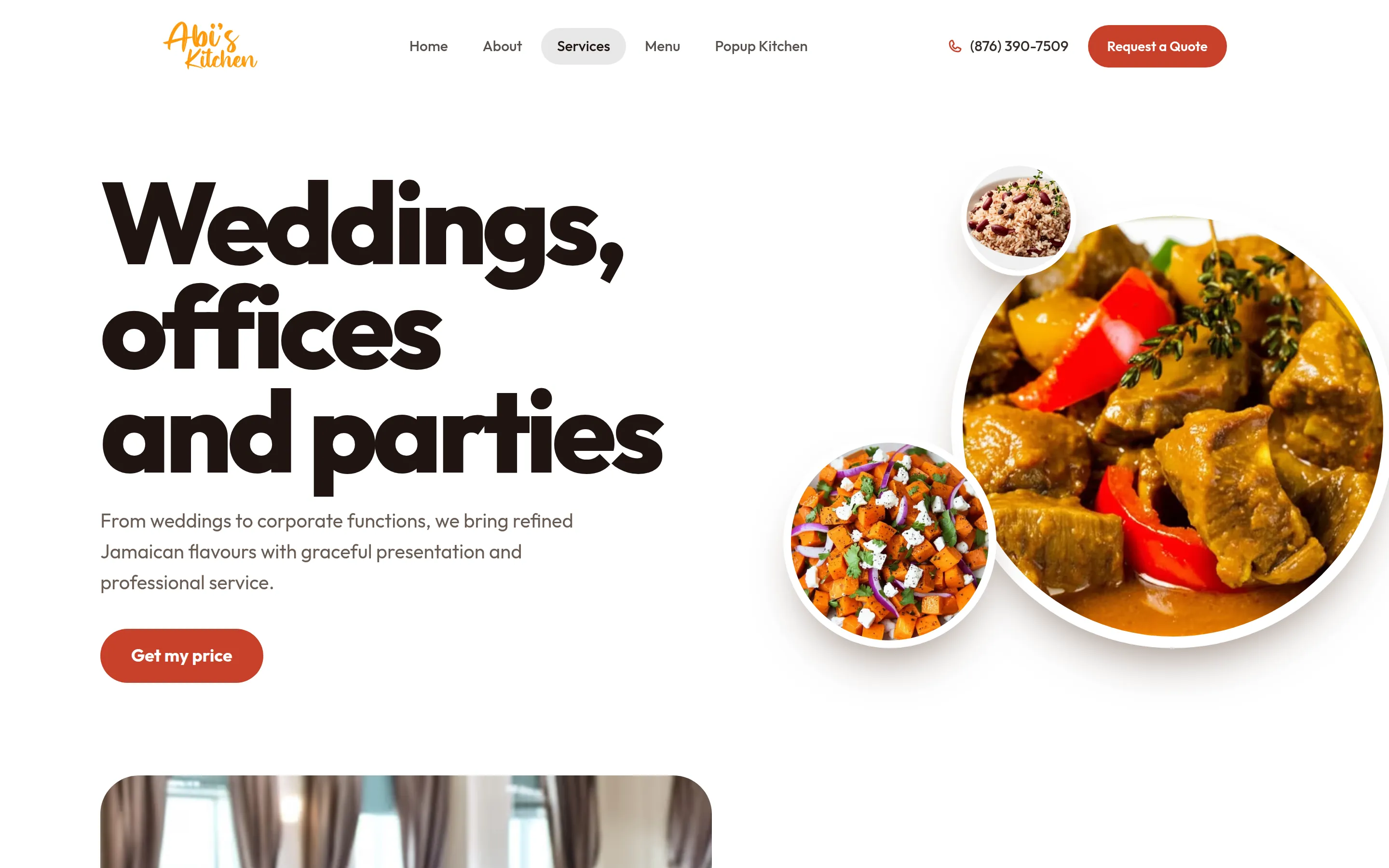 The services page
